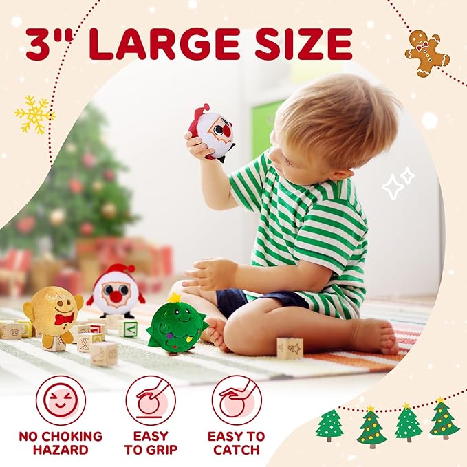 PlayZap Soft Ball for Toddlers & Babies - Small, Safe & Easy-to-Grip Kickball, Great Easter Basket Stuffer & First Birthday for Boys & Girls, Plush Indoor Soccer Toy for Ages 1-3 3-8