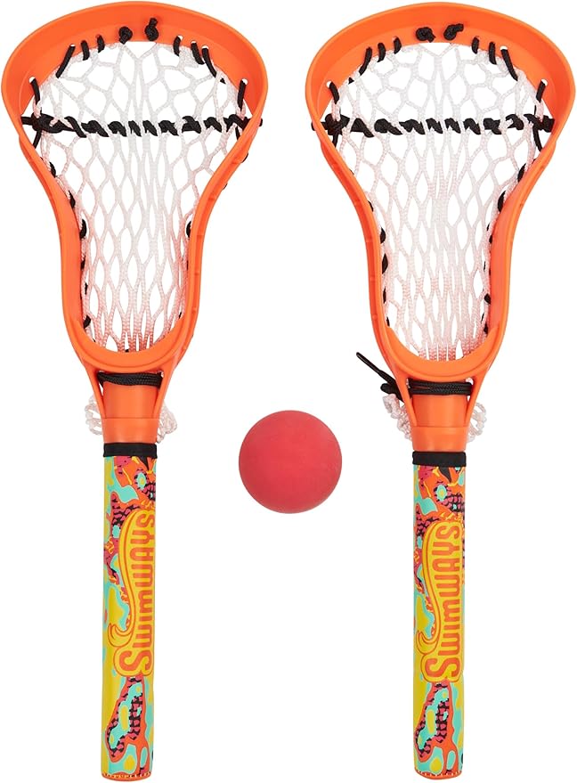 SwimWays Hydro Lacrosse, Waterproof Lacrosse Set, Outdoor Games for Adults and Kids, Sports Equipment, Pool Party Games and Toys, Orange
