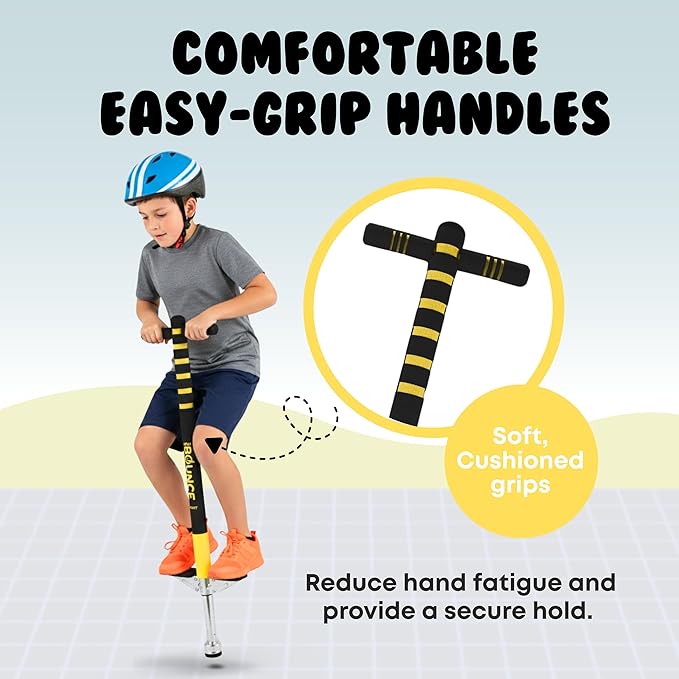 New Bounce Pogo Stick for Kids - Pogo Sticks, 40 to 80 Lbs - Sport Edition, Quality, Easy Grip, PogoStick for Hours of Wholesome Fun