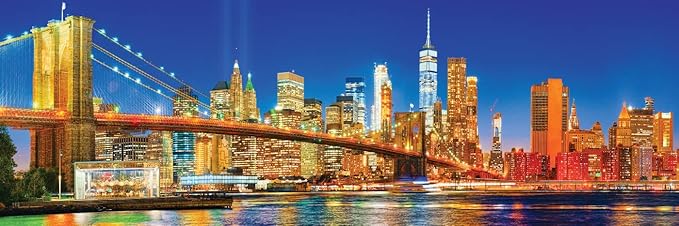 MasterPieces 1000 Piece Jigsaw Puzzle for Adults, Family, Or Youth - Brooklyn Bridge, NYC Panoramic - 13"x39"