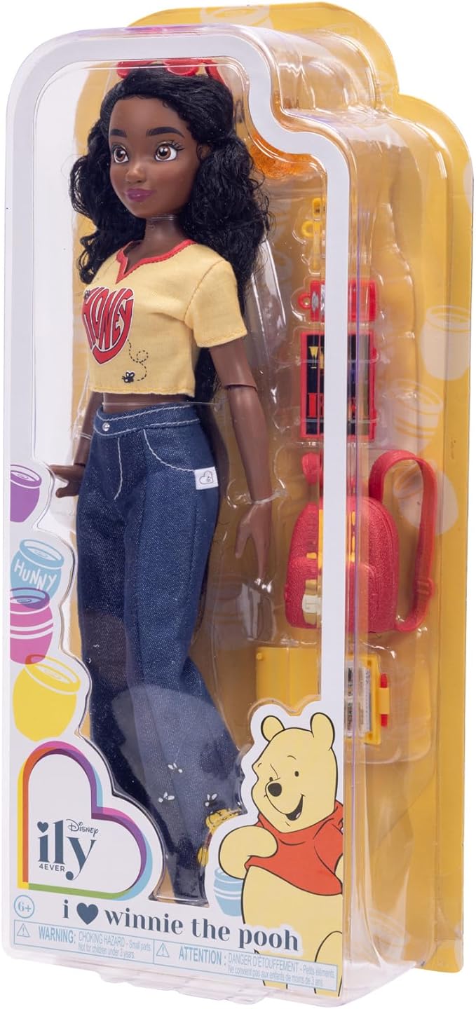 Disney ILY 4ever Fashion Dolls, Inspired by Winnie the Pooh 11.5" Tall with 13 Points of Articulation, Glittery Mickey Ring Included for You!