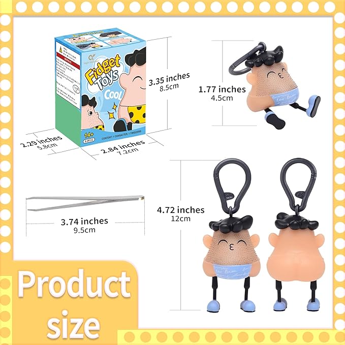 Kiss Skin Picking Fun Hair Pulling Fidget Toys,Anti Worry Toys and Venting Novelty Toys,Great Redirect Activity for Pickers,for 14+ Ages Trichotillomania Pop Picking Fidget Christmas Birthday Gifts