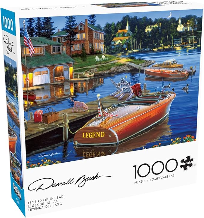 Buffalo Games - Darrell Bush - Legend of The Lake - 1000 Piece Jigsaw Puzzle for Adults -Challenging Puzzle Perfect for Game Nights - Finished Size is 26.75 x 19.75