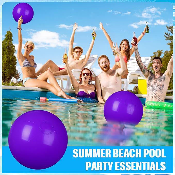4 Pcs Inflatable Beach Ball 20 inch Swimming Pool Balls Summer Outdoor Decor Beach Balls Ornaments Floatable Ball for Swimming Pool Birthday Party Supplies