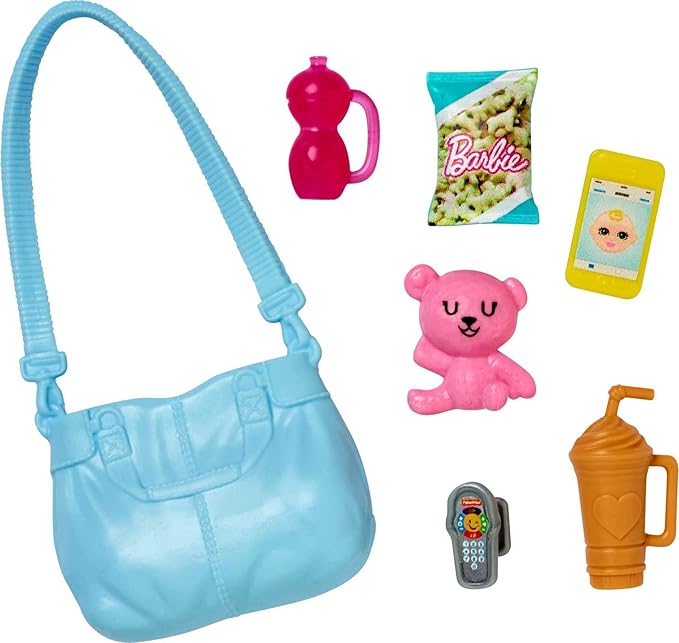 Barbie Skipper Babysitters Inc 2 Dolls & Accessories Set with Brunette Skipper Doll, Small Doll & Bouncy Stroller (Amazon Exclusive)