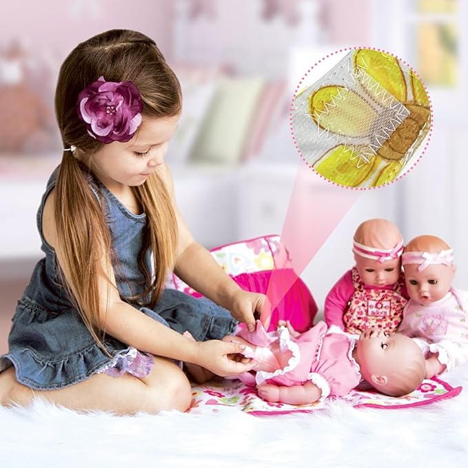 Jgalnim 15 PCS Baby Doll Accessories Magic Bottle Set,Pretend Play Feeding Toys,Doll Feeding Set with Package for Kids,Girls,Party,Gift