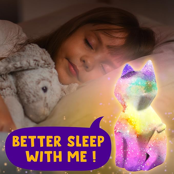 Goody King Paint Your Own Cat Lamp Kit, Easter Basket Stuffers, DIY Cat Crafts Night Light, Painting Kit Arts & Crafts for Kids, Birthday Easter Party Gift for Teens Girls Boys Age 3 4 5 6 7 8+