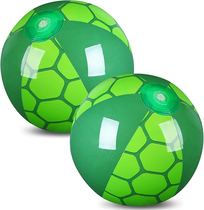 Leyndo 4 Pack Turtle Themed Beach Ball for Kids 11.81" Bulk for Summer Pool and Beach Game Gifts and Turtle Birthday Party Favors Supplies and End of The Year Class Party Decoration Favors