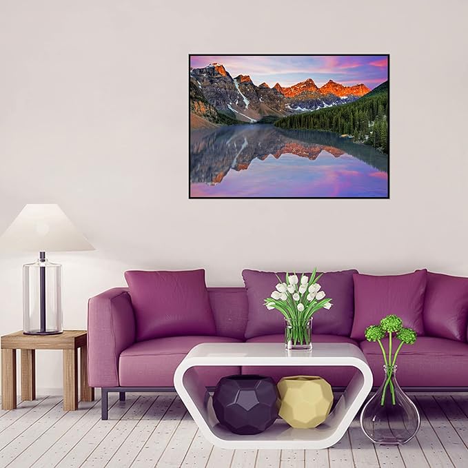 CHengQiSM 1000 Pieces Jigsaw Puzzle for Adults, Moraine Lake Landscape, Premium Quality, 1000 Count, Home Decoration, Brain Teaser, Gift