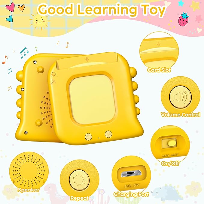 Talking Flash Cards,Kids Toddler Flash Cards with 240 Sight Words,Montessori Toys,Autism Sensory Toys,Speech Therapy Toys,Learning Educational Toys Gifts for Age 1 2 3 4 5 Years Old Boys and Girls