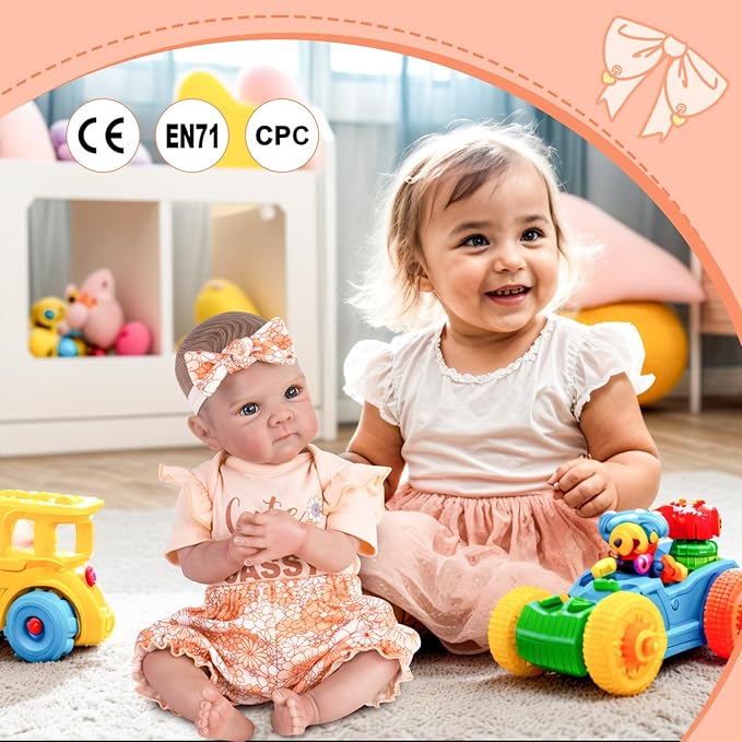 Aori Reborn Baby Dolls Girl Lifelike - Realistic 20-Inch Newborn Baby Girls with Poseable Limbs and Feeding Kit, Gift for Kids 3+, Pre-Parents, Grand-Parents, Collectors