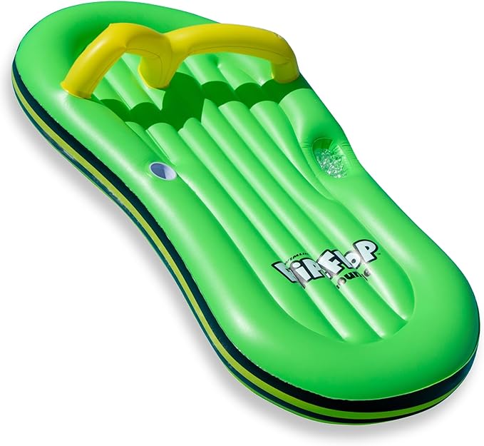 SWIMLINE Inflatable Swimming Pool Float Lounger Raft Mattress, Fun Mat, Flip Flop, Green