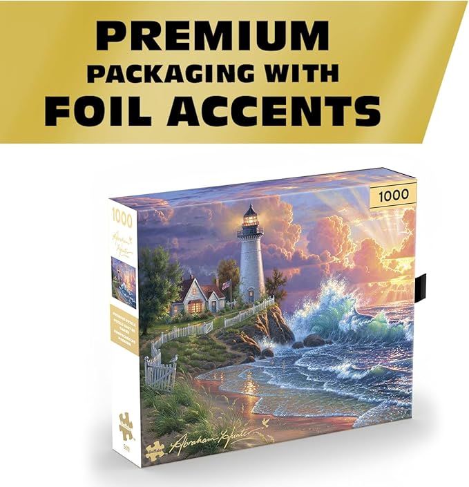 Buffalo Games – Light of Hope – Abraham Hunter - 1000 Piece Jigsaw Puzzle - Premium Gold Collection Giftable Puzzle for Adults – Precision-Cut Pieces
