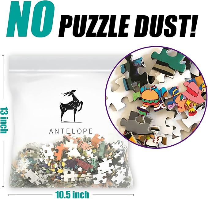 Antelope 2 in 1 1000 Piece Puzzle Bundle - Dog Park & Drive In Movie