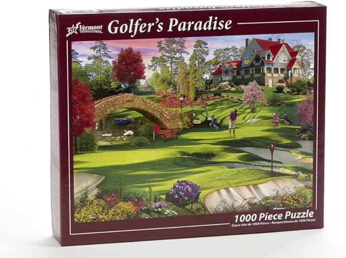 Vermont Christmas Company Golfer's Paradise Jigsaw Puzzle 1000 Piece