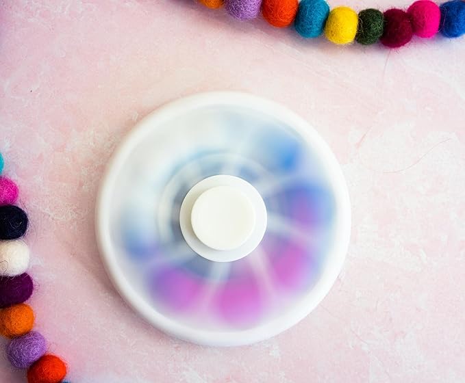 Pop Fidget Toy Spinner White Flower 8-Button Bubble Popping Game | Satisfying Hand Popper Sensory Toys for Special Needs, ADD, ADHD | Anxiety and Stress Relief Games, Novelty Gifts