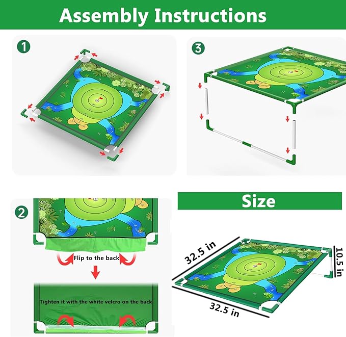 Golf Chipping Game, Play PortableGolf Target Practice Game Set, Fun Indoor & Outdoor Family Yard Game for Backyard, Beach, Parties, Office (Golf Chipping Game Set)