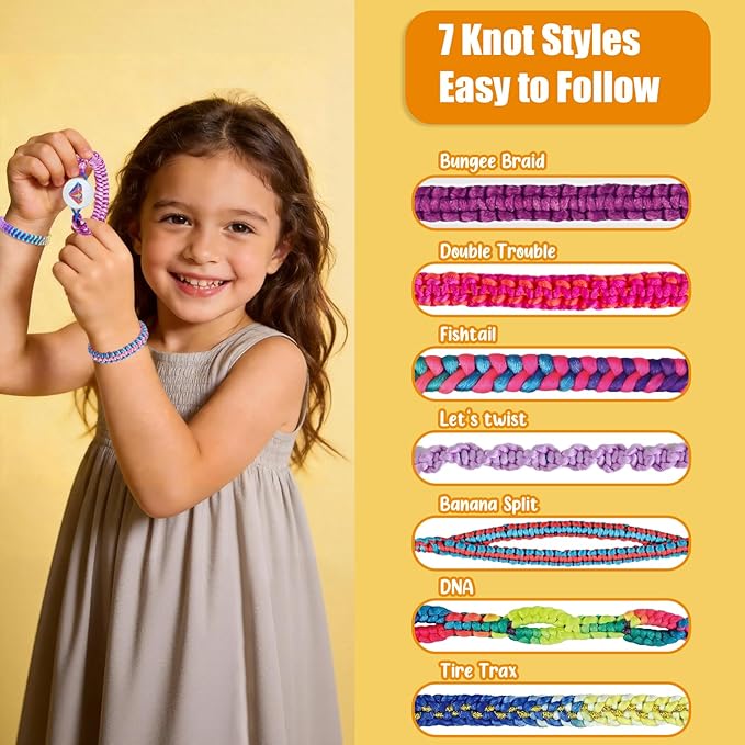 GILI Bracelet Making Kit - Arts and Crafts for Girls Age 8-12 - Friendship Bracelet Maker Toys - Best Christmas Birthday Gifts Ideas for Girls 7 8 9 10 11 Years Old