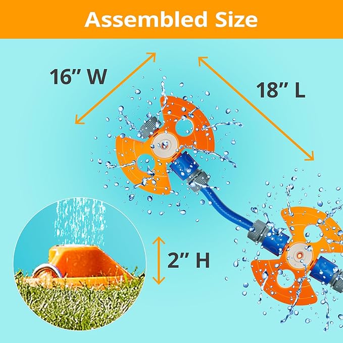 Plum Play Kids Outdoor Water Play Equipment - Outside Water Play Sprinklers, Toddler Outdoor Toys, Sturdy Backyard Activities, Summer Toys for Kids, Fun Games, 3 Years and Up (Jet Set)