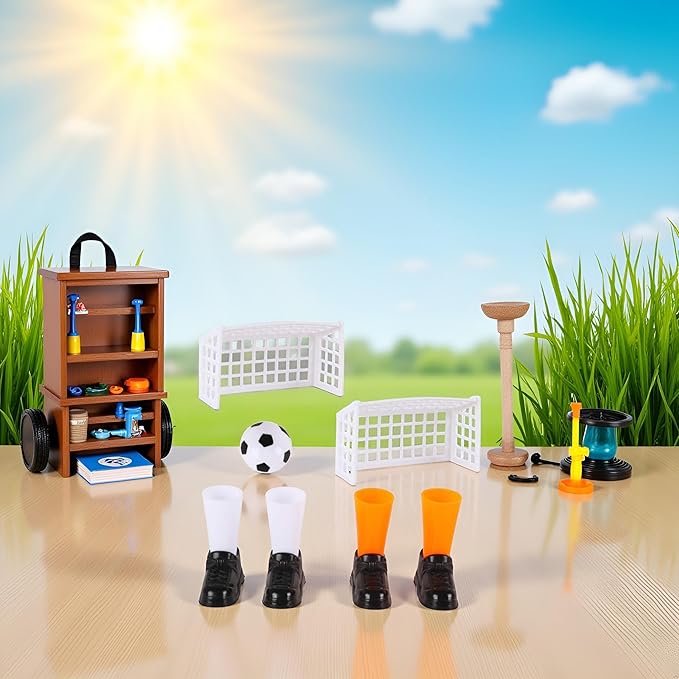 1 Set Finger Soccer Game Finger Footballs Match Funny Finger Table Game Set with Two Goals for Fans Club Party Football Compact and Lightweight Products Sports and Outdoor Play