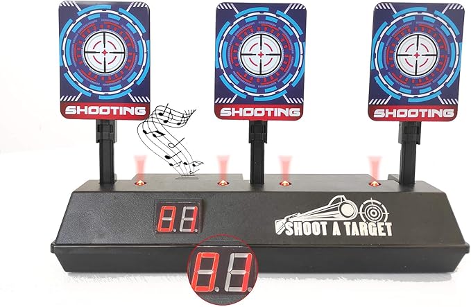 Electronic Shooting Target Auto Reset Digital Scoring Target for Toy Gun Gift Toys for Boys Girls Kids Teens