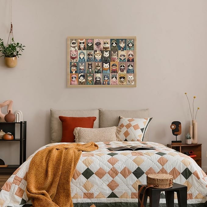 1000 Pieces Jigsaw Puzzles for Adults - Stylish Cats in Fashion - Unique Puzzle for Family and Friends - Challenging Puzzle Perfect for Game Nights (19.7x27.6 in)
