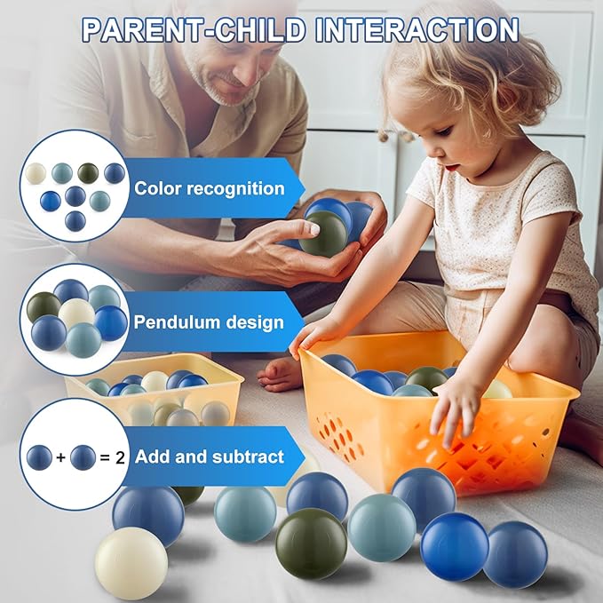 Clear Ball Pit Balls - Crush Proof Plastic Toy Balls for Boys and Girls