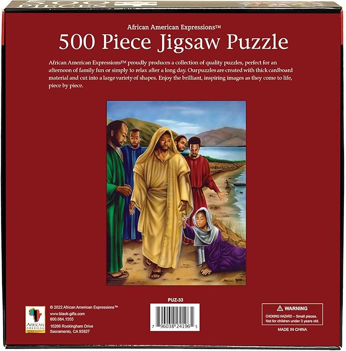African American Expressions - Hem of His Garment Puzzle – 500-Piece African American Biblical Jigsaw Puzzle for Adults | Inspiring Christian Puzzle with Vibrant Artwork