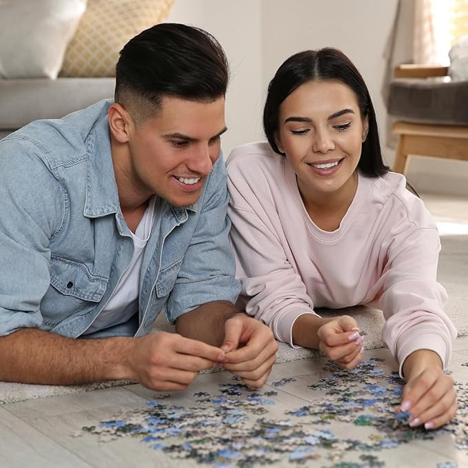 Moruska Fantasy Puzzles for Adults 1000 Piece - Waterfall Castle - Movie Scene Middle Earth Jigsaw Puzzle Cool and Difficult 1000 Pieces Adult Puzzles