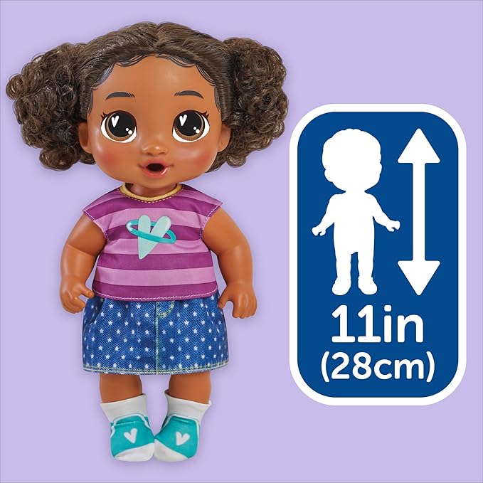 Baby Alive Super BFF Tilly Tinker Black Hair Dress Up Baby Doll Playset, 11 Inches, Toys for 3 Year Old Girls & Boys & Up (Amazon Exclusive)