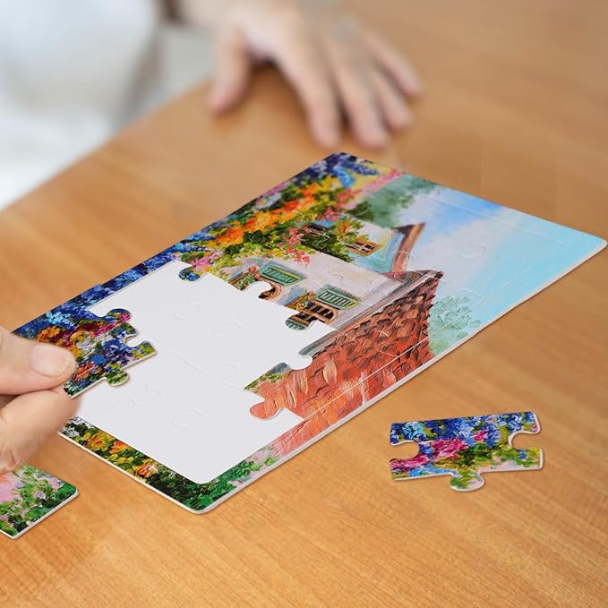 4 Pack 16 Large Piece Puzzles Dementia Alzheimer's Products and Activities - Memory Game for Patients in Nursing Home - Easy Puzzle for Adults for Seniors or Elderly Alzheimer's Patients (4pcs)
