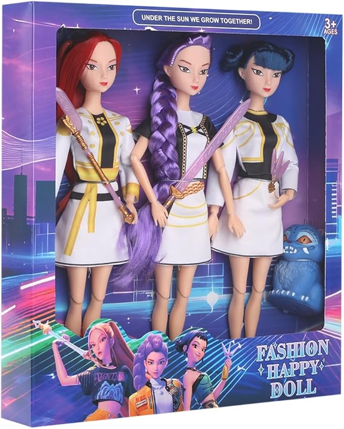 D-emon H-unters Action Figures,Korean Idol Doll,3pcs H-unters Doll Model Set, Anime Character Figures, Desktop Decorations, Home & Office Decoration Accessories (3pcs)