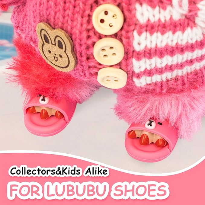Summer Sandals for Dolls - Blue Open-Toe Slippers, Cute Accessories for Photography, Display & Collectors Age Limit 15 （red）
