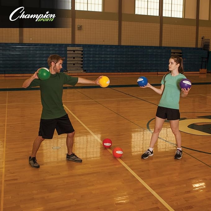 Champion Sports® Rhino Skin® Low Bounce Dodgeball Sets & Singles for Playground, PE, Backyard & League Games – Team Sports Equipment for Youth & Adults