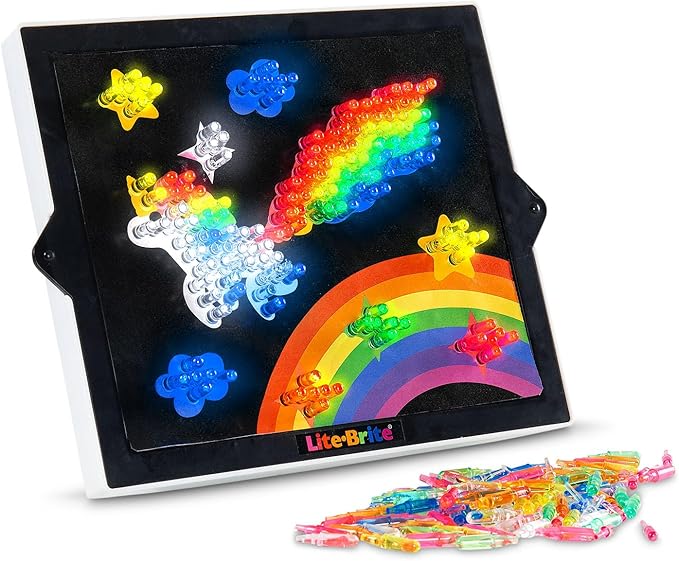 Lite Brite Classic, Favorite Retro Toy - Create Art with Light, STEM, Educational Learning, Holiday, Birthday, Gift, Boys, Kid, Toddler, Girls Age 4+