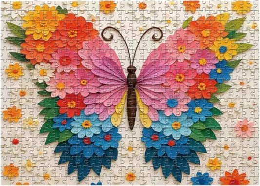 1000 Pieces Jigsaw Puzzles for Adults, Butterfly Jigsaw Puzzles 1000 Piece with Letters on Back, Butterfly Puzzle for Adults - Finished Size is 19.7"x27.6"