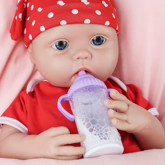 Vollence Magic Baby Doll Bottles,Magic Doll Disappearing Milk and Juice, Baby Doll Accessories Toys Baby Doll Feeding Set