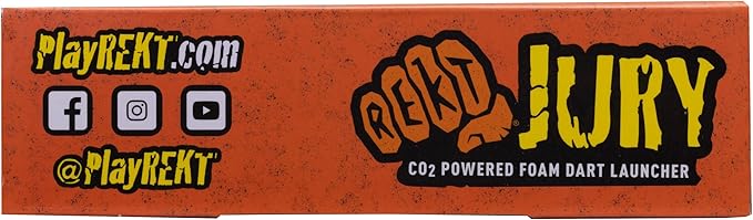 Rekt Jury Revolver CO2-Powered Foam Dart Blaster Pistol Gun, Red