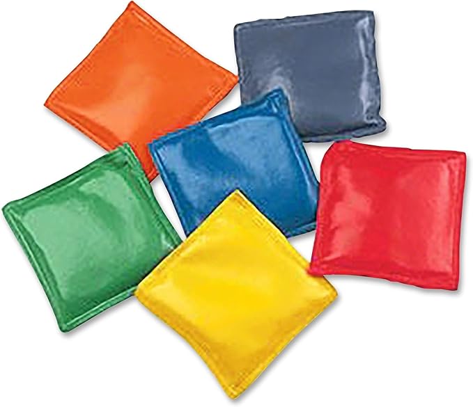 Champion Sports Bean Bags (Pack of 12), 4-Inch, Green/Orange/Purple/Royal Blue/Red/Yellow