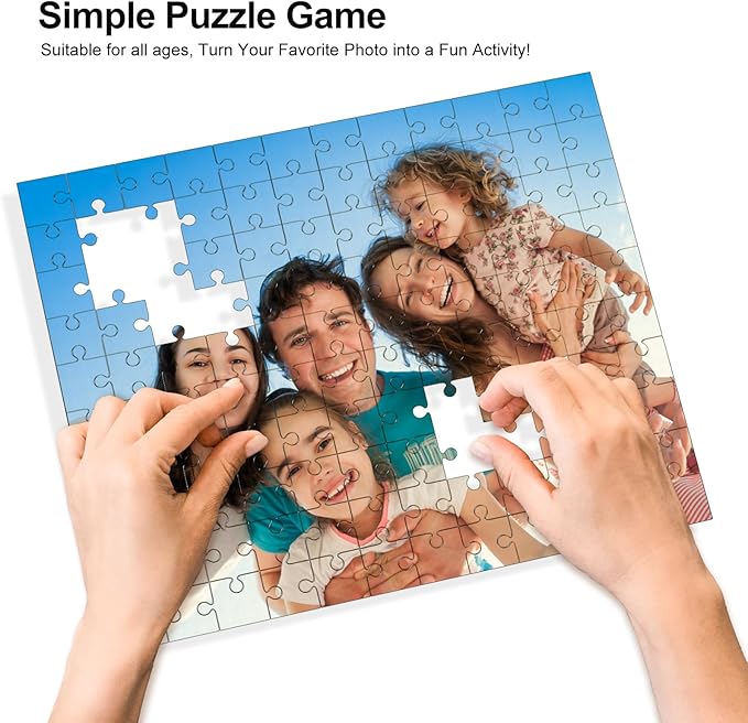 Custom Puzzle from Photos 1000 Pieces,Personalized Jigsaw Puzzle for Adult Kids, Make Your Own Photo Puzzle from Picture, Christmas Anniversary Wedding Gift for Women Men GF BF(29.5*19.5In Horizontal)