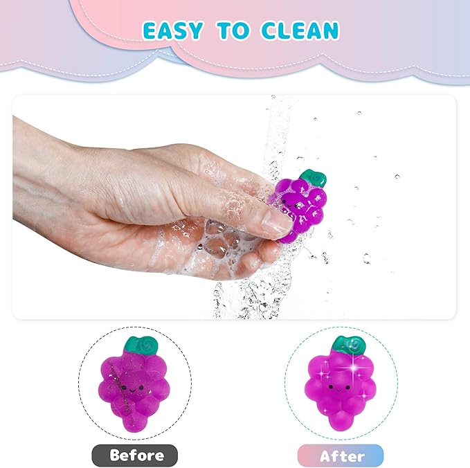 100 Pack Mochi Squishy Toys, Easter Basket Stuffers Party Favors for Kids 4-8-12,Birthday Gifts Treasure Box Classroom Prizes Goodie Bag Stuffers, Mini Squishy Fidget Toys, Carnival Prizes in Bulk
