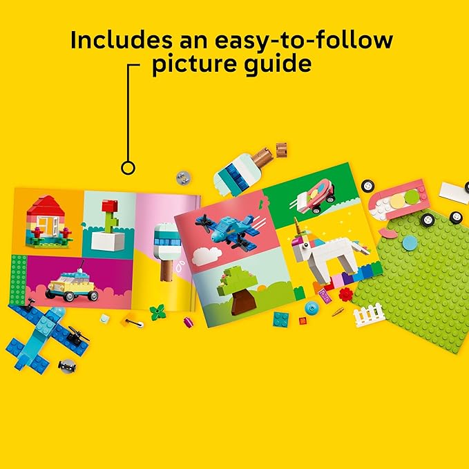 LEGO Classic Vibrant Creative Brick Box Building Blocks - Sensory & Learning Toys for Boys & Girls, Ages 4+ Years - Pretend Play Preschool Toys - Gift for Birthdays - 11038