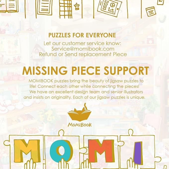 MOMIBOOK Puzzles for Adults 1000 Pieces Jigsaw Puzzles of Carefree Store, Painting Image Grocery Shop Puzzle Difficult Challenging Hard Impossible Puzzle Unique Funny Party Christmas Birthday Gifts
