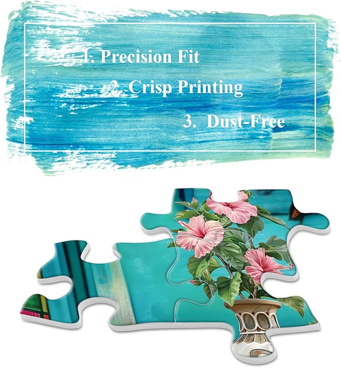 Garden Flower Puzzle 1000 Piece for Adults, Plant Gardening Jigsaw Puzzles, Spring Bird Cat Puzzle