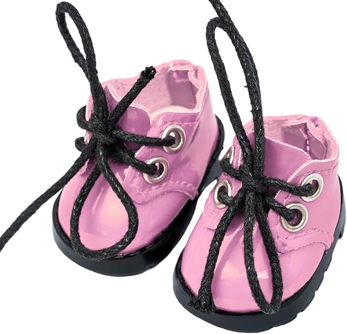 15-17cm Doll Shoes for 15-17cm Doll Boots, 6.7 inch Doll Shoes Accessories (Pink)