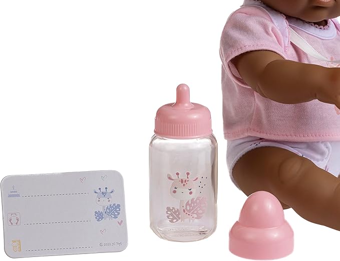 JC Toys - La Newborn Nursery | 7 Piece Baby Doll Gift Set | 12" Life-Like Hispanic Doll with Accessories | Purple | Ages 2+ (18347)