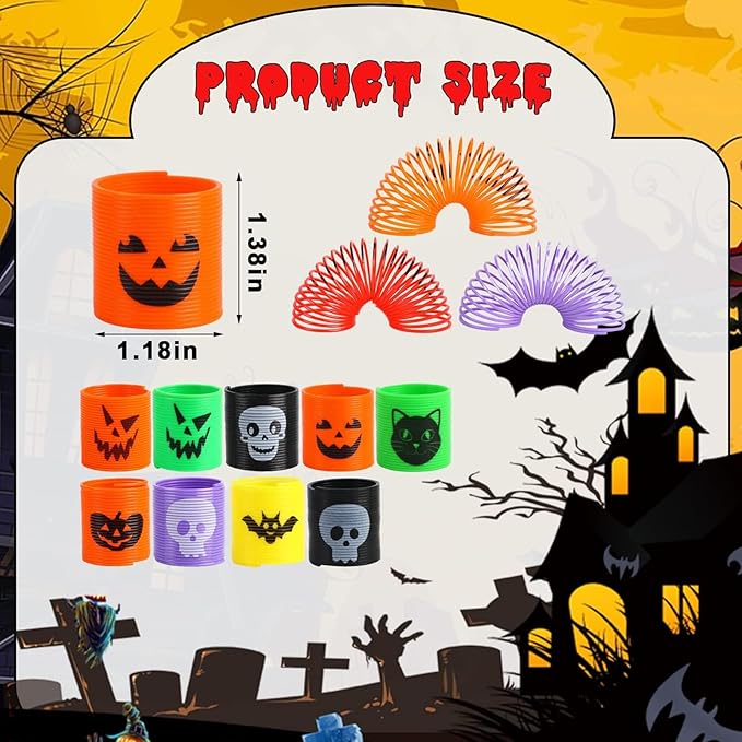 (24Pcs Halloween Spring Coil)