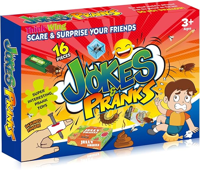 Prank Kit Funny Gag Gifts, Joke Box Ultimate Gift Set, Practical Jokes Perfect Party Favors 20 PCS Pranks for Kids Adults, April Fools Novelty Toys for Playing Jokes