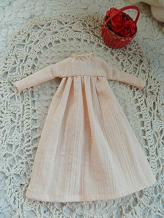 Doll Clothing Extra Long Robe for Blyth,Ob24,Licca,Azone BJD Doll Clothes Toys Accessories Gifts (Light Pink) (Only Clothes)