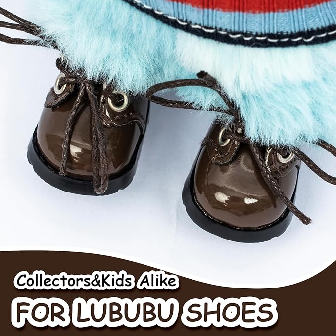 15-17cm Doll Shoes for 15-17cm Doll Boots, 5inch Doll Shoes Accessories (Brown)